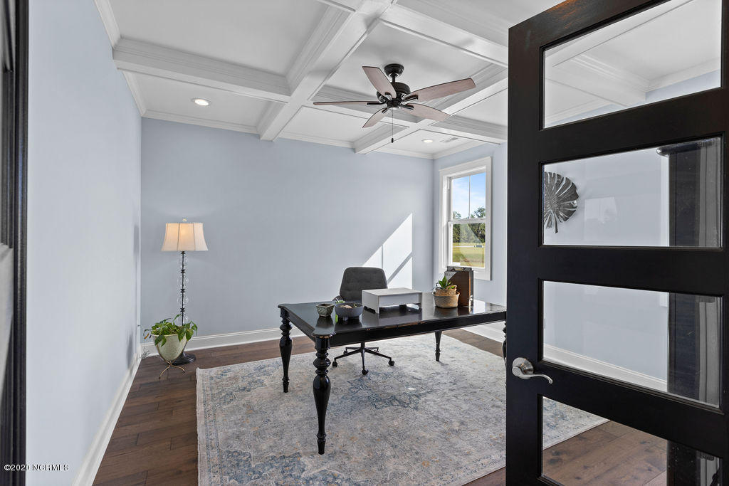 817 Sweetgrass Street Holly Ridge, NC 28445 - Photo 21 of 60 Office with Coffered Ceiling