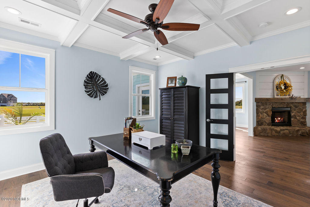 817 Sweetgrass Street Holly Ridge, NC 28445 - Photo 22 of 60 Office with Coffered Ceiling