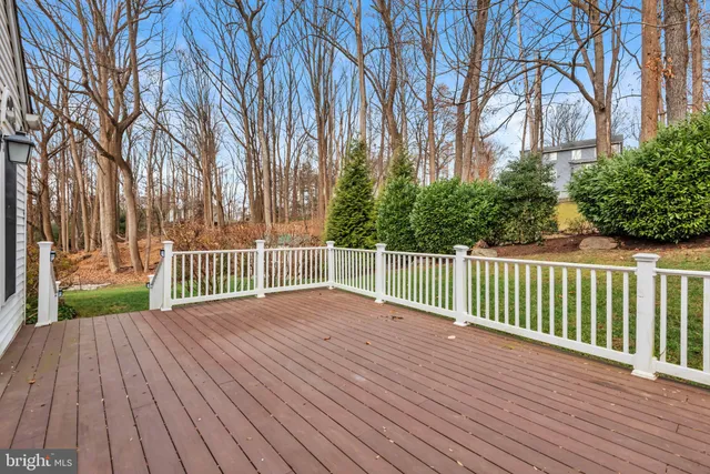 a view of a wooden deck