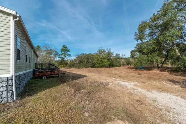 a backyard of a house