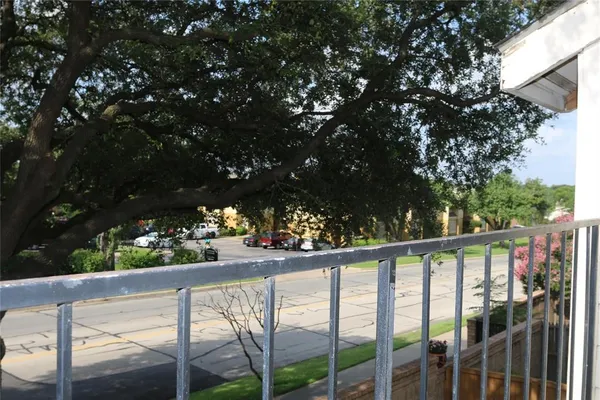 a view of a balcony