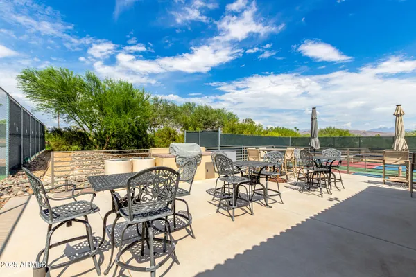 a view of an outdoor space and swimming pool