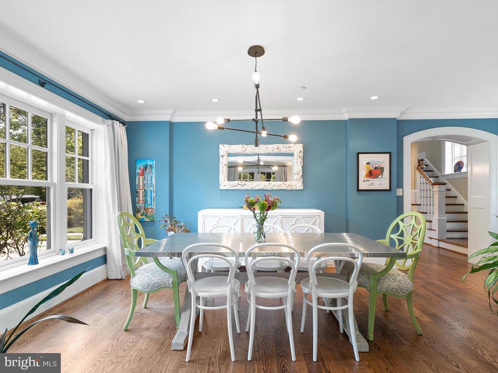 4400 Elm Street Chevy Chase, MD 20815 - Photo 6 of 61 a view of a dining room with furniture window and wooden floor