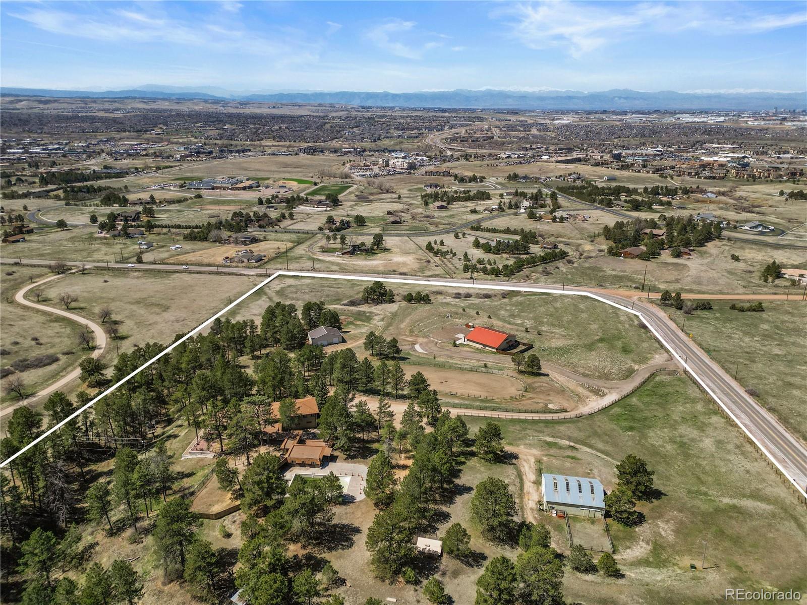 7076 Inspiration Drive Parker, CO 80138 - Photo 2 of 50 an aerial view of residential houses with outdoor space
