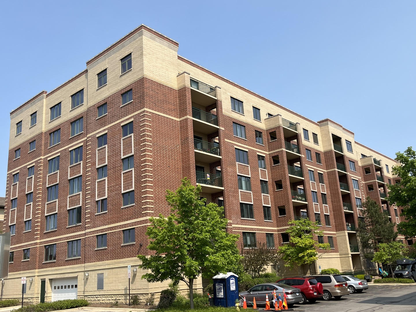 a front view of a building