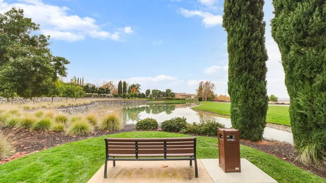 a park view with a lake view