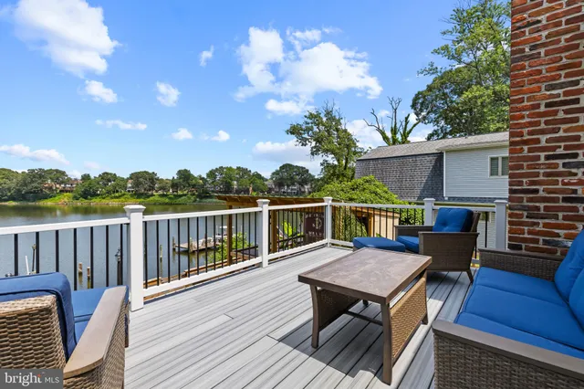 a view of a chairs on a deck