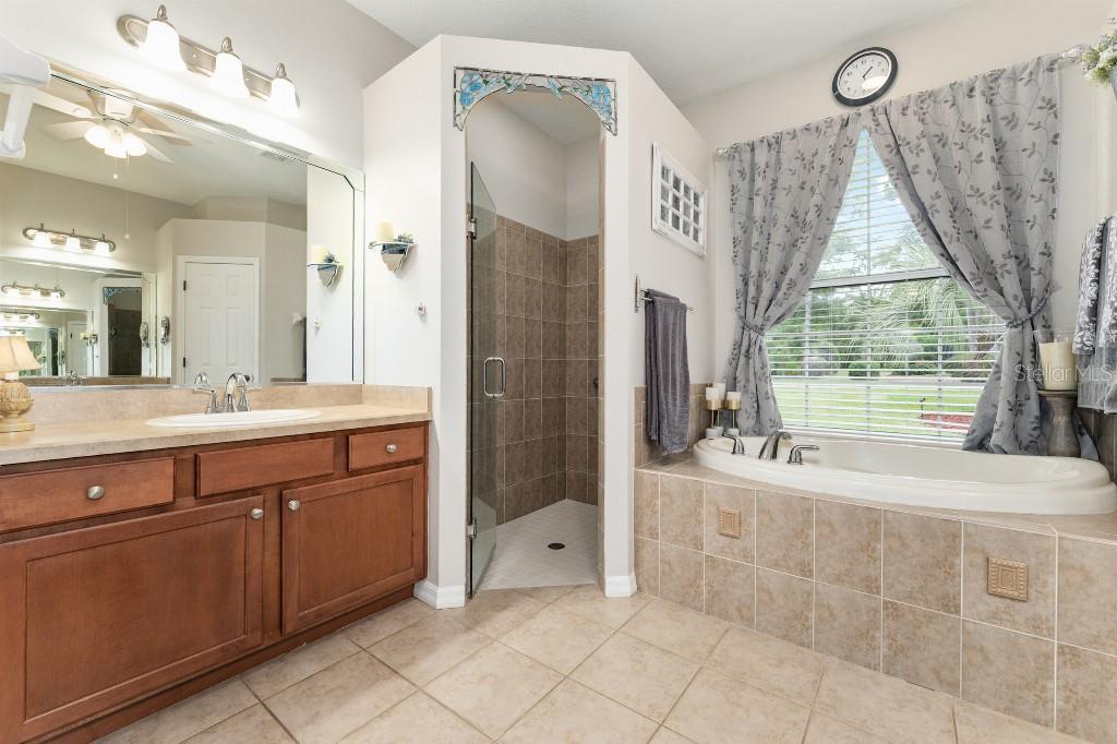 19115 Southwest 98th Loop Dunnellon, FL 34432 - Photo 23 of 36 a spacious bathroom with a tub sink and mirror
