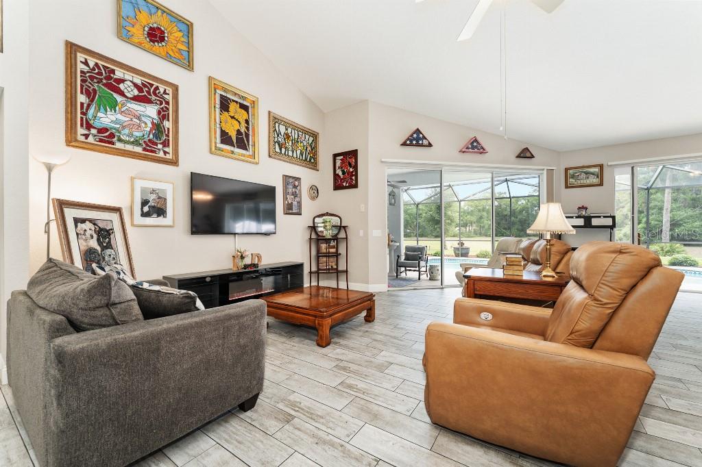19115 Southwest 98th Loop Dunnellon, FL 34432 - Photo 8 of 36 a living room with furniture and a flat screen tv