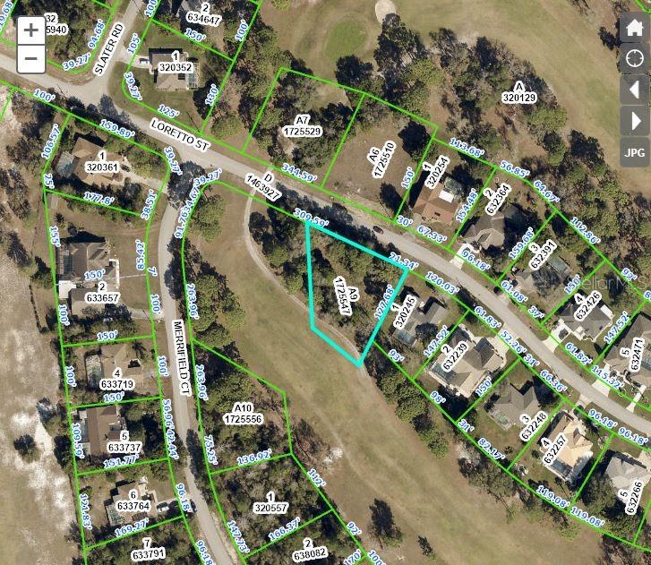 Property is facing Loretto st, no-one can build on the west side of you being that its own by the Golf course.