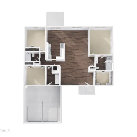 a bathroom with a sink double vanity and a mirror