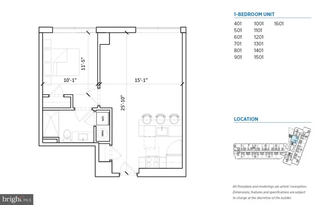 $1,650 | 235 North Christopher Columbus Boulevard, Unit 304, Philadelphia, PA 19106