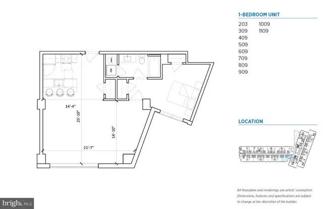 $1,650 | 235 North Christopher Columbus Boulevard, Unit 304, Philadelphia, PA 19106