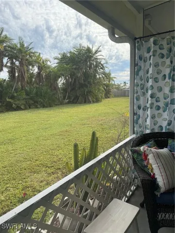 a view of ocean from a balcony