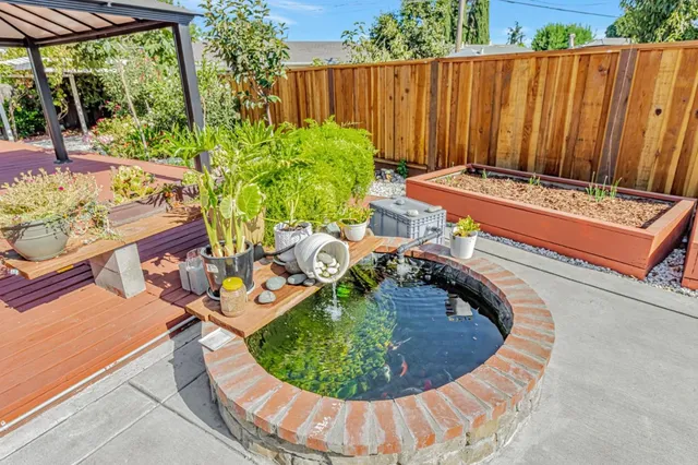 a view of porch with seating space