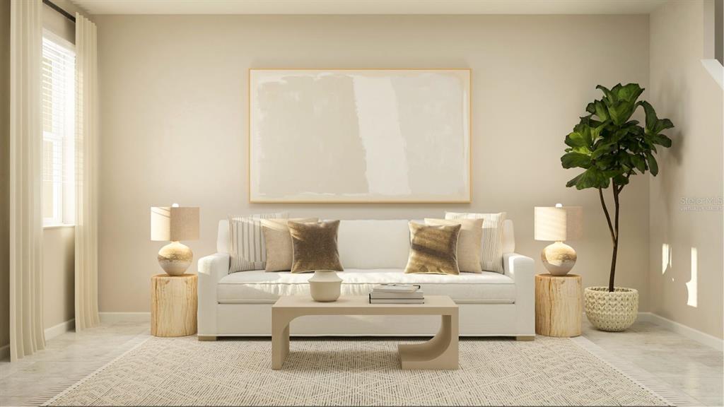 3088 Chromatic Street Kissimmee, FL 34758 - Photo 5 of 21 a living room with furniture and a potted plant