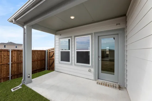 a view of a porch door