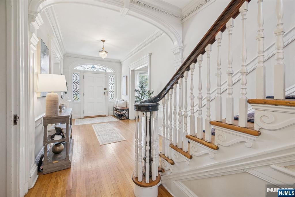 258 Ridgewood Avenue Glen Ridge, NJ 07028 - Photo 3 of 44 a view of entryway and hall with wooden floor