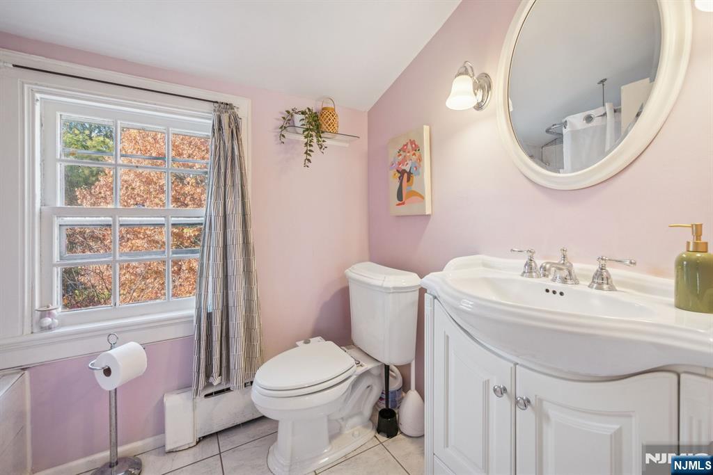 258 Ridgewood Avenue Glen Ridge, NJ 07028 - Photo 34 of 44 a bathroom with a sink a toilet and a mirror