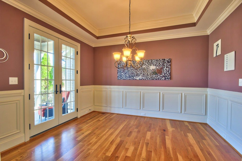 3417 Ebenezer Church Road Raleigh, NC 27612 - Photo 5 of 25 French doors lead to your rocking chair stone front porch from the dining room. Enjoy your coffee after dinner! Dining Room