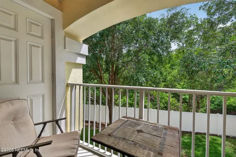 a view of a balcony