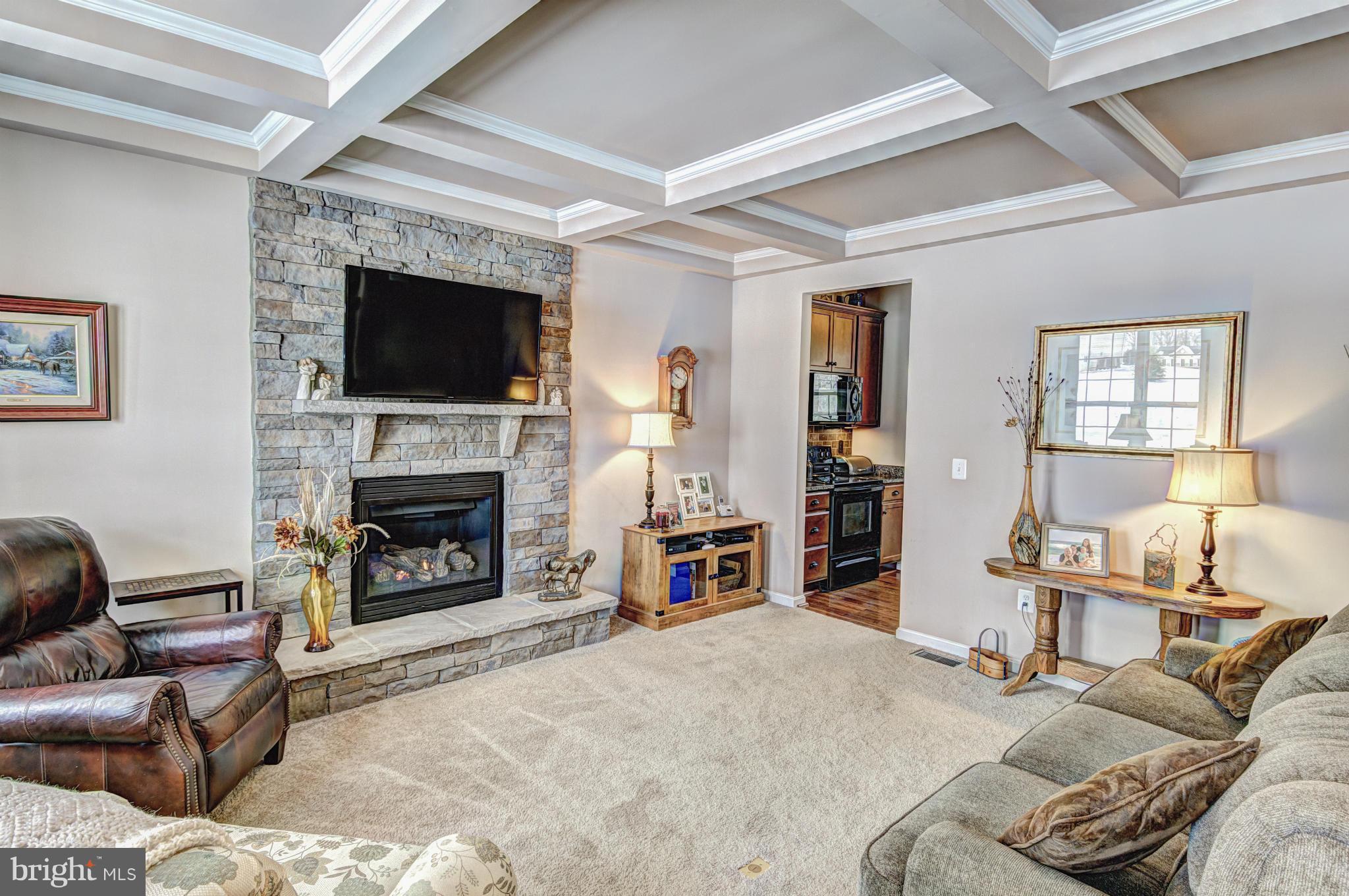 2106 Baythorne Road Prince Frederick, MD 20678 - Photo 2 of 30 a living room with furniture a flat screen tv and a fireplace