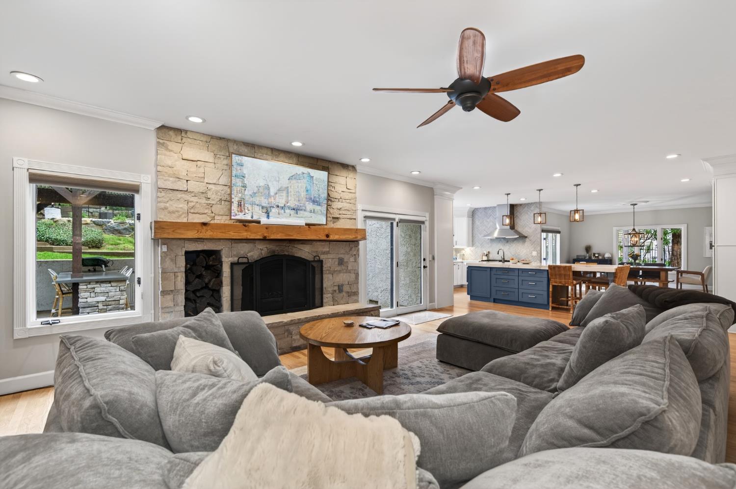 4911 Lexington Circle Loomis, CA 95650 - Photo 11 of 48 a living room with furniture and a fireplace