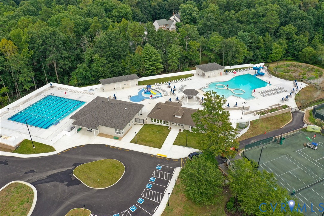 5309 Rock Harbour Road Midlothian, VA 23112 - Photo 40 of 47 an aerial view of a house with swimming pool