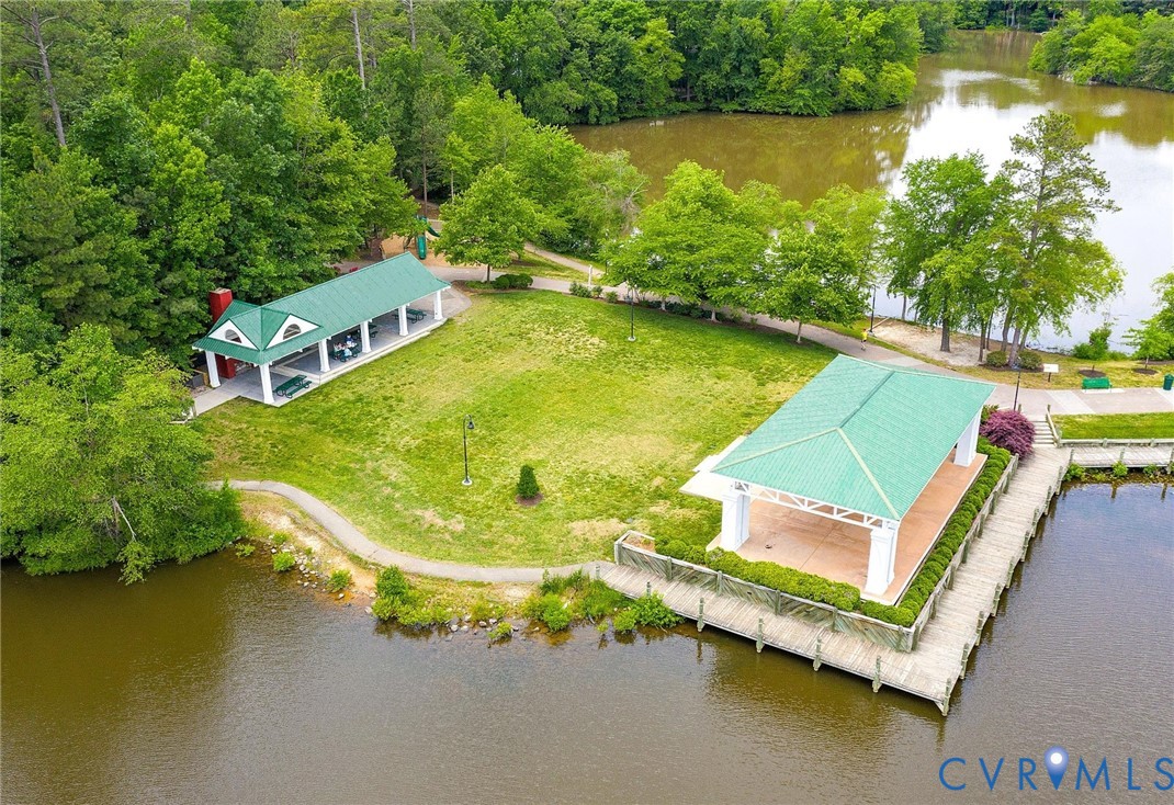 5309 Rock Harbour Road Midlothian, VA 23112 - Photo 47 of 47 an aerial view of a house with a swimming pool and outdoor space