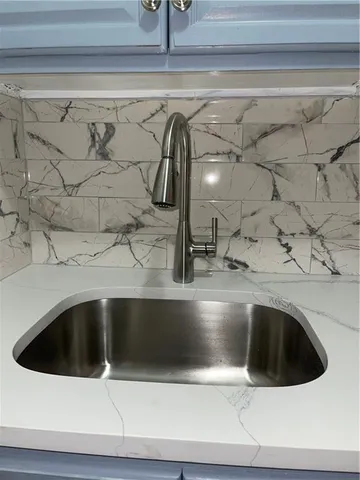a close view of sink and tap
