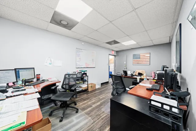 a room with furniture