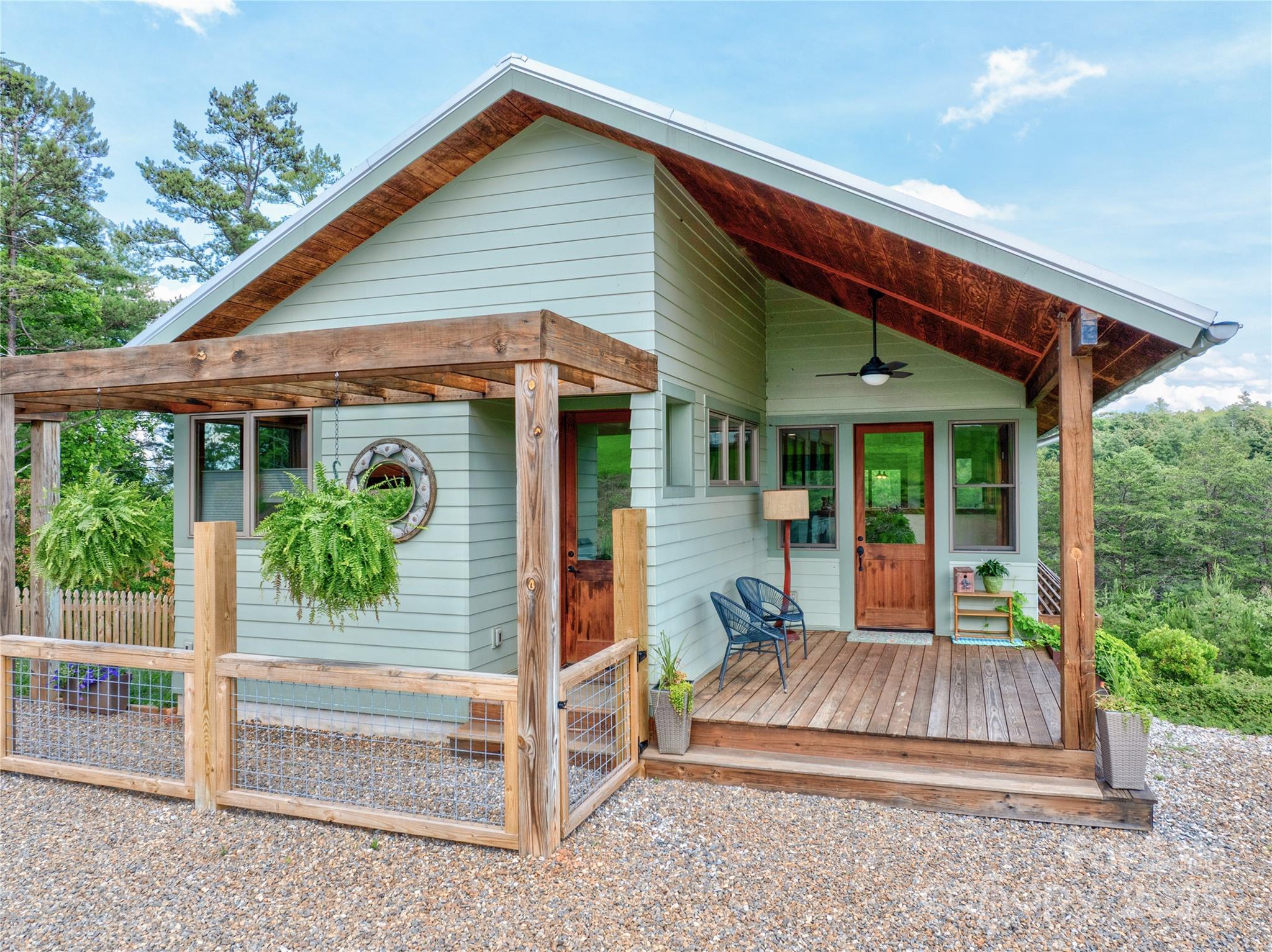 13 New Home Road Marshall, NC 28753 - Photo 46 of 48 a view of backyard with deck and outdoor seating