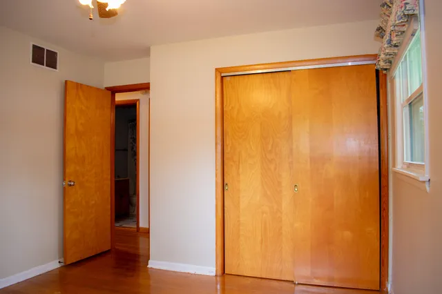 an empty room with a window