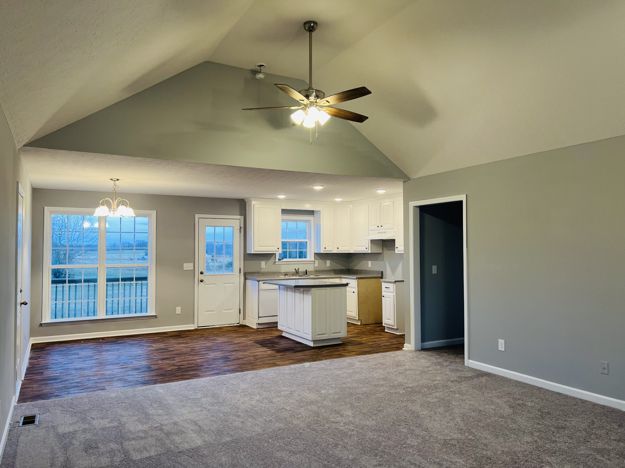 466 White Road Pulaski, TN 38478 - Photo 6 of 25 a view of a kitchen with a sink and a refrigerator