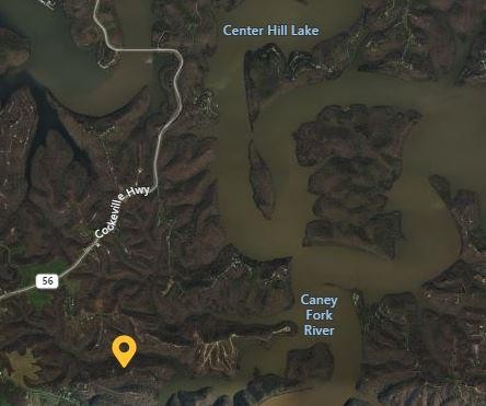 an aerial view of a backyard