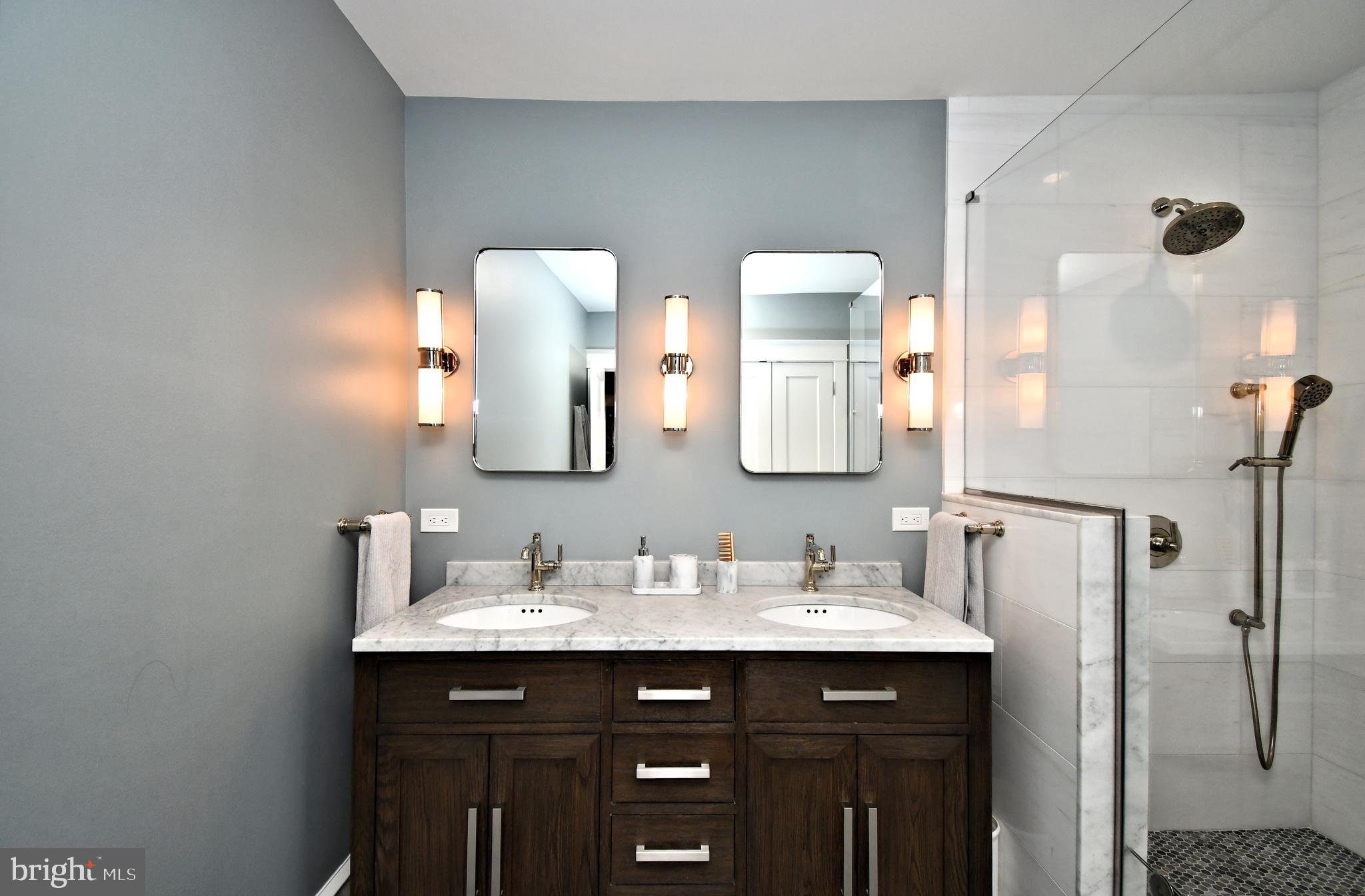 19 Croton Road Wayne, PA 19087 - Photo 39 of 64 Dbl. sink vanity marble countertops wall sconces