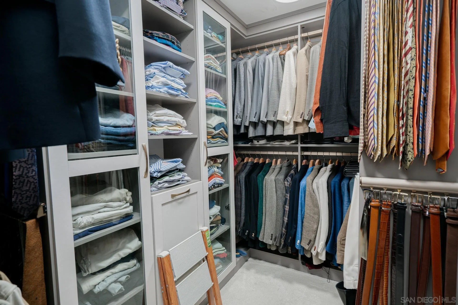 684 Arden Drive Encinitas, CA 92024 - Photo 35 of 59 a view of walk in closet with clothes and shoes