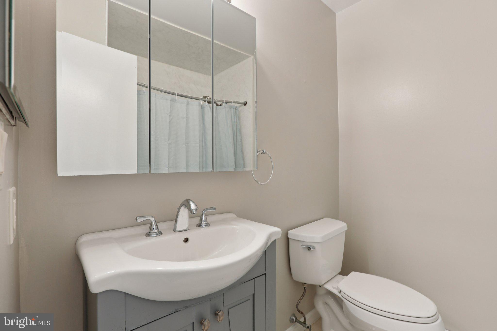 5415 Thunder Hill Road Columbia, MD 21045 - Photo 14 of 54 a bathroom with a sink a toilet and mirror