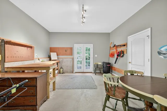 a view of porch with seating space