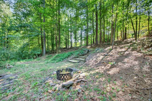 a view of outdoor space with seating area