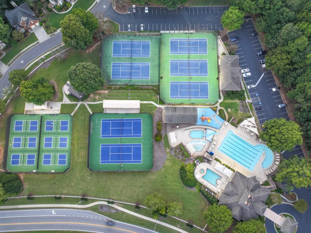 994 Fairview Club Circle Dacula, GA 30019 - Photo 48 of 57 an aerial view of a house with garden