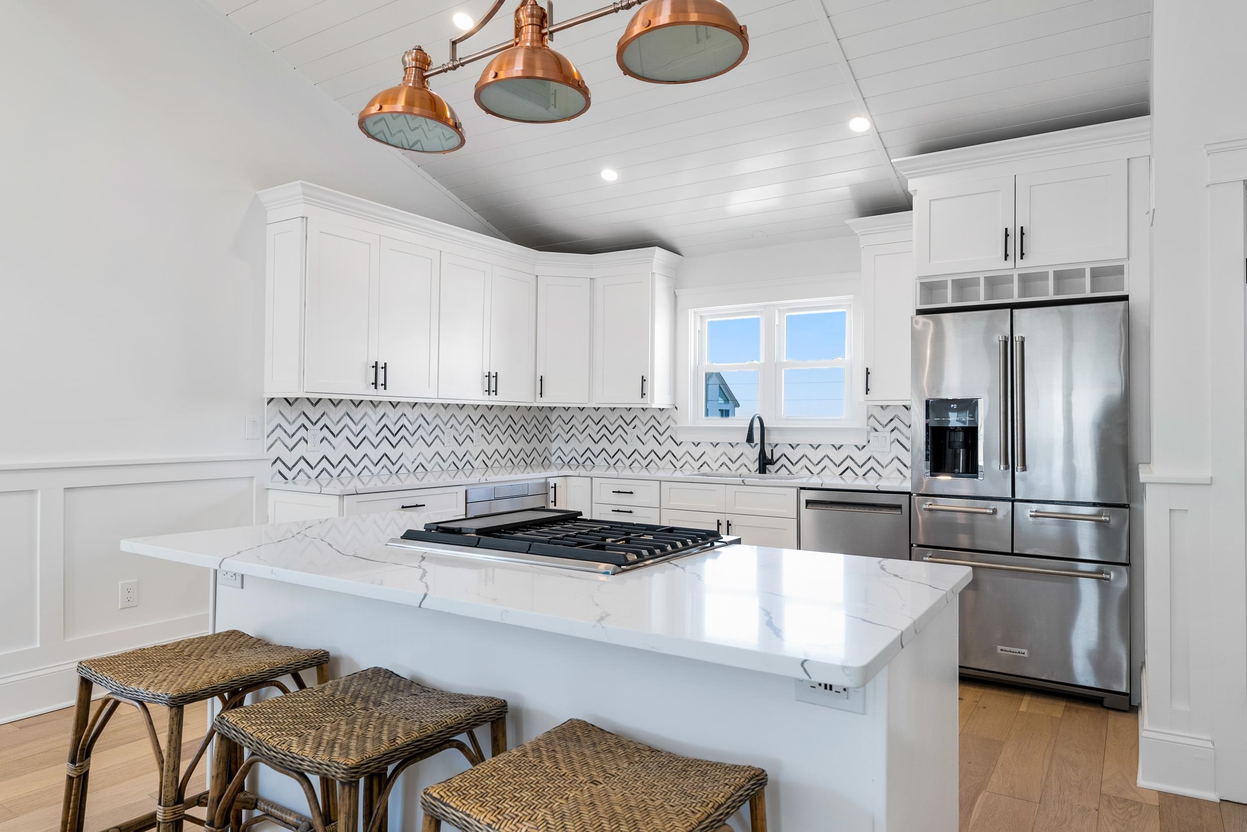 2701 Landis Avenue, Unit B SOUTH Sea Isle City, NJ 08243 - Photo 16 of 34 a kitchen with stainless steel appliances a stove a sink and a refrigerator