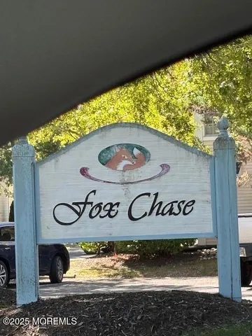 a view of sign board with an outdoor space