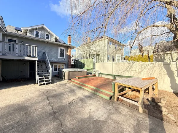 a view of pool with outdoor seating
