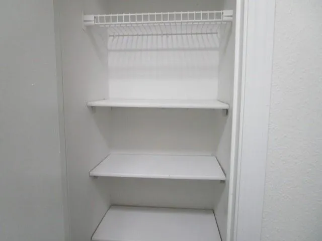 a close view of closet