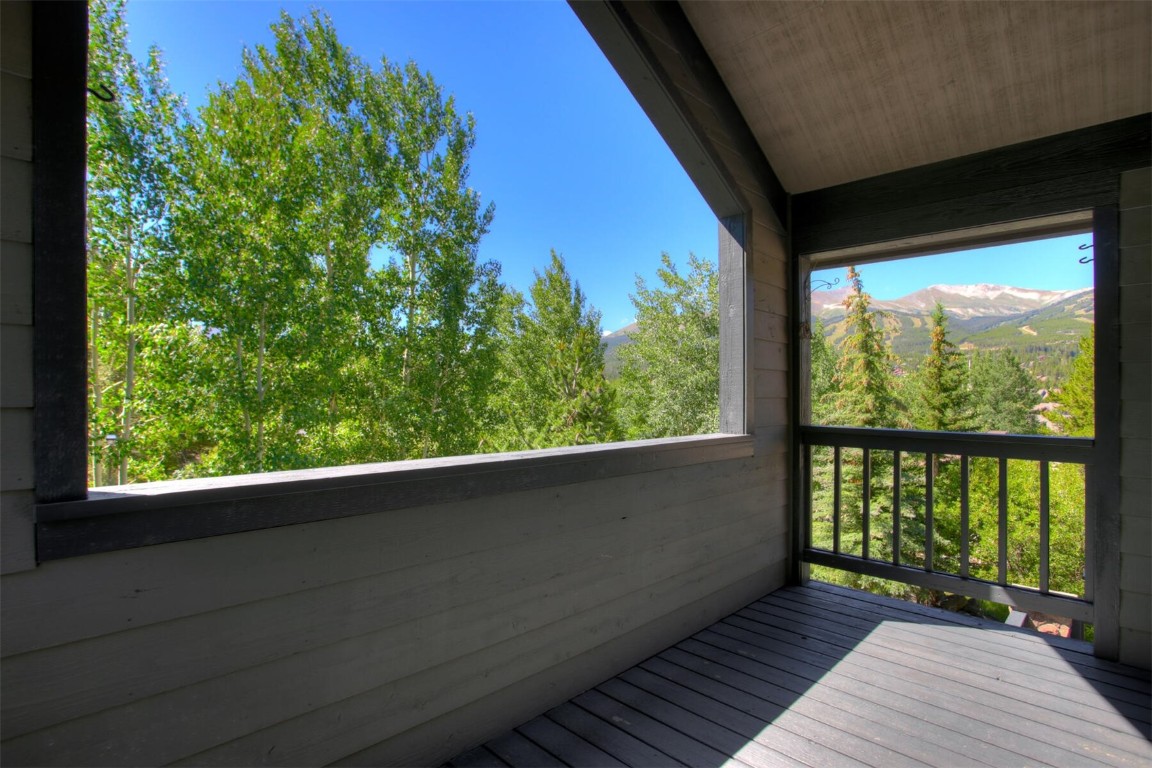 203 Wellington Road Breckenridge, CO 80424 - Photo 27 of 42 a view of a balcony with wooden floor