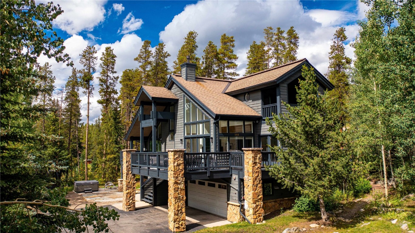 203 Wellington Road Breckenridge, CO 80424 - Photo 38 of 42 a view of a house with a tree