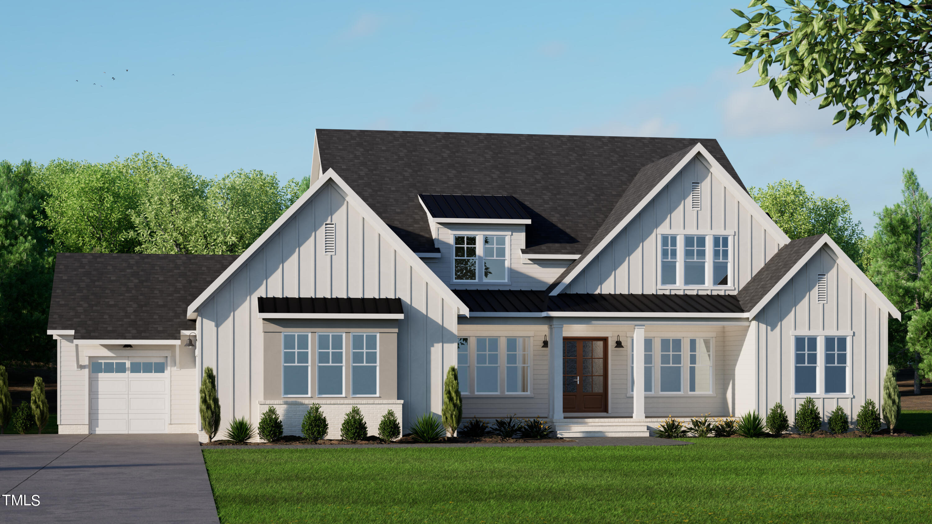 1008 Frank Bailey Road Wake Forest, NC 27587 - Photo 2 of 22 a front view of a house with a garden and plants