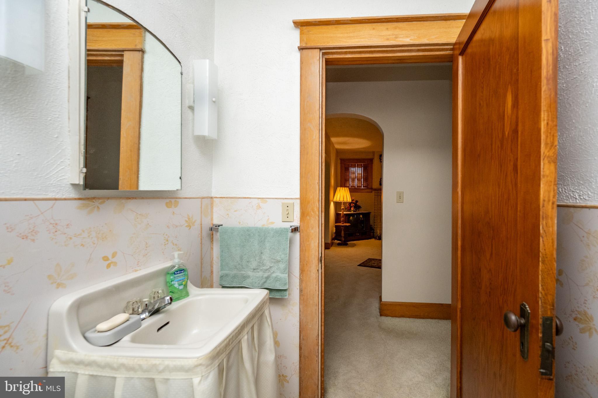 313 West Liberty Street Oakland, MD 21550 - Photo 29 of 59 a bathroom with a sink and a mirror