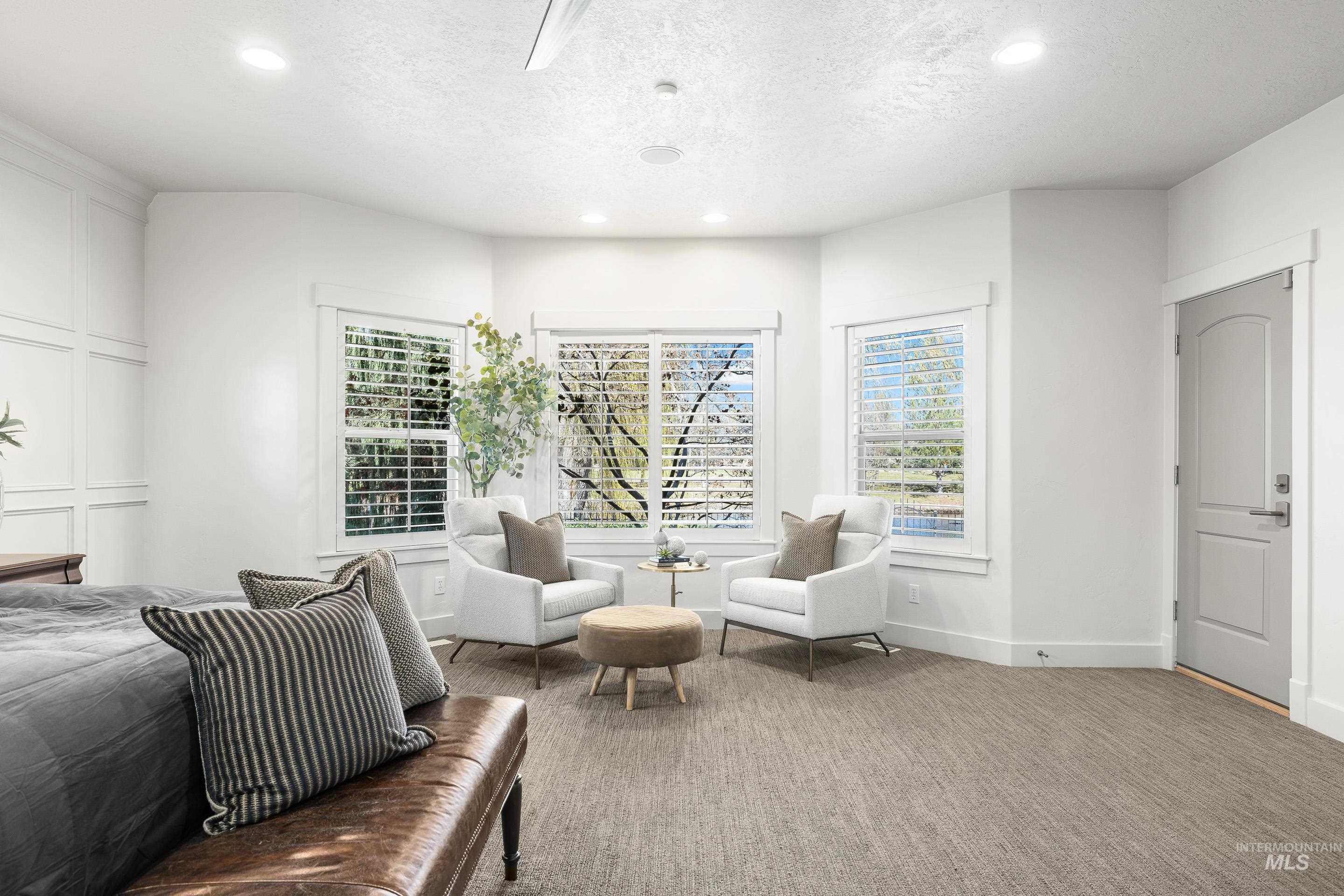 1166 East Rivers End Drive Eagle, ID 83616 - Photo 25 of 50 Carpeted bedroom featuring recessed lighting and a textured ceiling